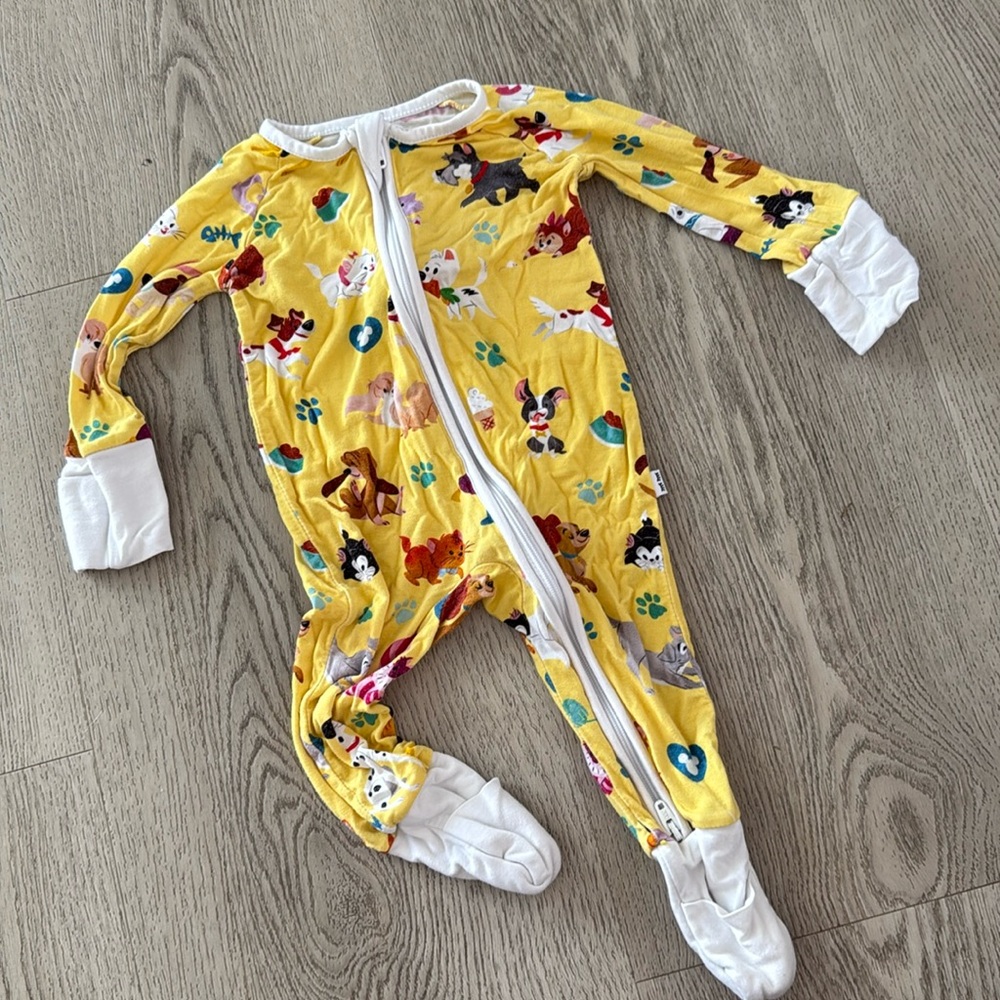 Little Sleepies Disney Dogs zippy 0-3mo gently used